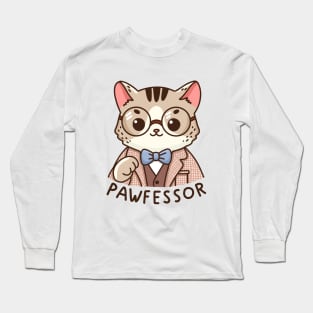 Pawfessor, The Professor Cat Long Sleeve T-Shirt